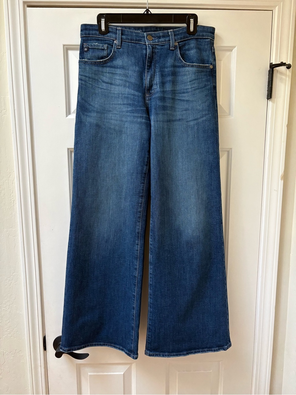 Ag Adriano Goldschmied Wide-Leg Jeans in Blue Wash